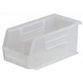Hang & Stack Storage Bin, Plastic, Clear, 9 in H, 8 1/4 in W, 18 in L
