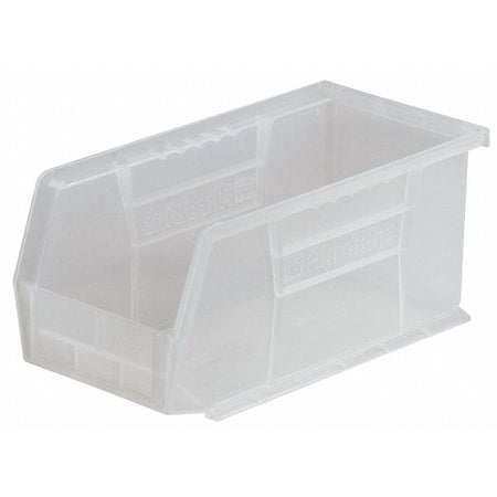 Hang & Stack Storage Bin, Plastic, Clear, 5 in H, 5 1/2 in W, 10 7/8 in L