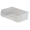 Hang & Stack Storage Bin, Plastic, Clear, 5 in H, 16 1/2 in W, 10 7/8 in L