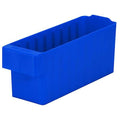 Drawer Storage Bin, Plastic, Blue, 4 5/8 in H, 3 3/4 in W, 11 5/8 in L