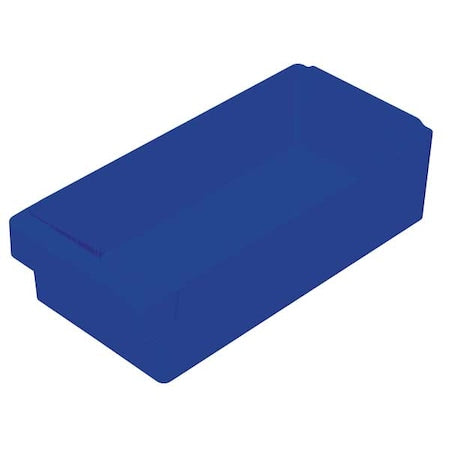 Drawer Storage Bin, Plastic, Blue, 4 5/8 in H, 8 3/8 in W, 17 5/8 in L