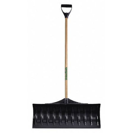 Snow Shovel W/ 30 in W Blade, 42 in L Poly/Wood Handle W/ D Grip Handle