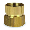 3/4 in x 3/4 in Garden Hose Swivel Adapter, Female x Female, 32 mm L, Brass