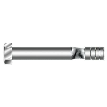 Taper Bolt Removable Anchor Bolt, 1/2 in Dia, 4" L, Zinc Alloy Zinc Plated, 25 PK