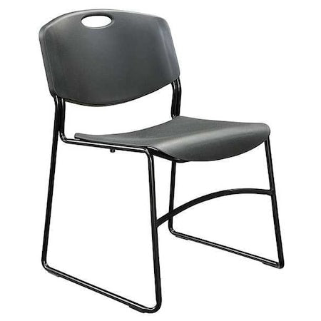 Stacking Chair Plastic Black