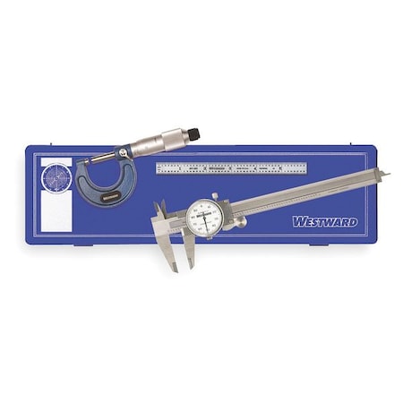 Measuring Tool Kit, 3 Pc, Hardened Case