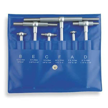 Telescoping Gage Set, 6 Pc, 5 In D