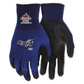 Coated Gloves, Polyurethane, Smooth, Palm, 3 Abrasion Level, Blue, S (7) 1 PR