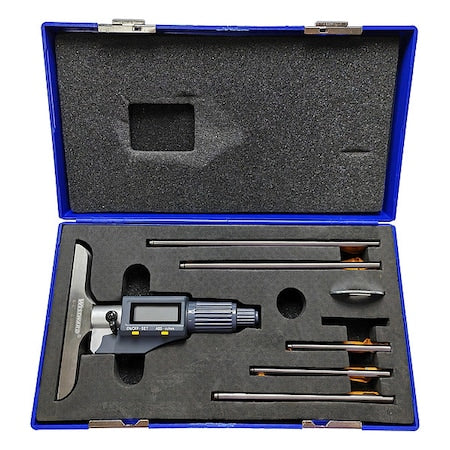 Depth Micrometer, 0 to 6", Electronic