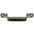 Pull Handle,7-1/8 In. H, Polished, Unthr. Through Holes