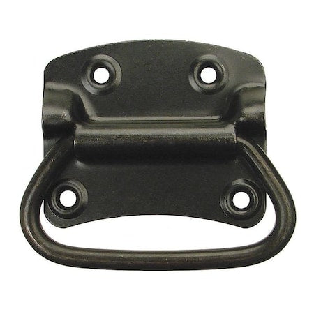 Fold Pull Handle, Steel, 3-25/32 In. H, Zinc, Unthr. Holes