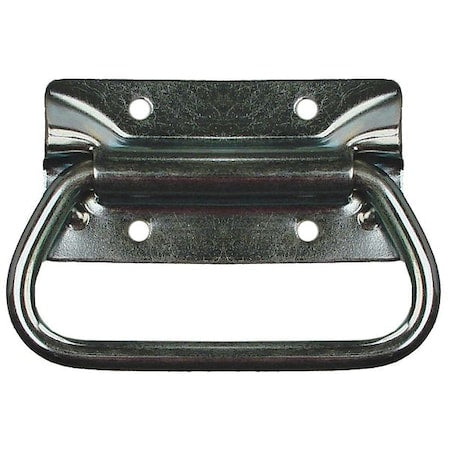 Folding Pull Handle, Polished Zinc, Unth. Through Holes