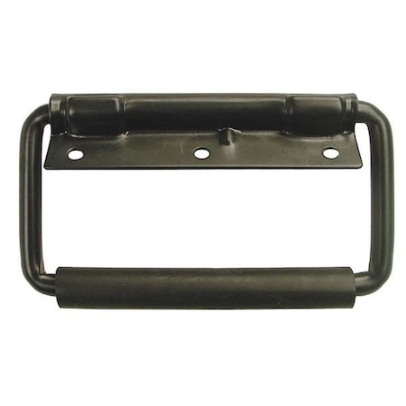 Fold Pull Handle, Steel, 6-1/2 In. H, Zinc, Unthr. Holes