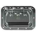 Load Rated Fold Pull Handle, Steel, Polished Zinc, Unthr. Holes