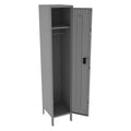 Wardrobe Locker, 15 in W, 18 in D, 78 in H, (1) Tier, (1) Wide, Gray