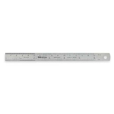 Steel Rule, Flex, 6 In, 16/32/64ths/0.5/1mm