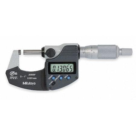Digital Micrometer, 0 to 1In, Ratchet
