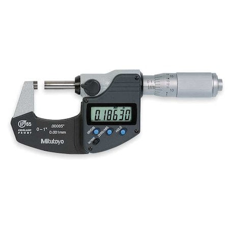 Digital Micrometer, 0 to 1", Waterproof