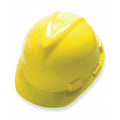V-Gard Front Brim Hard Hat, Slotted, Cap Style, Type 1, Class E, Staz-On Pinlock Suspension, Yellow