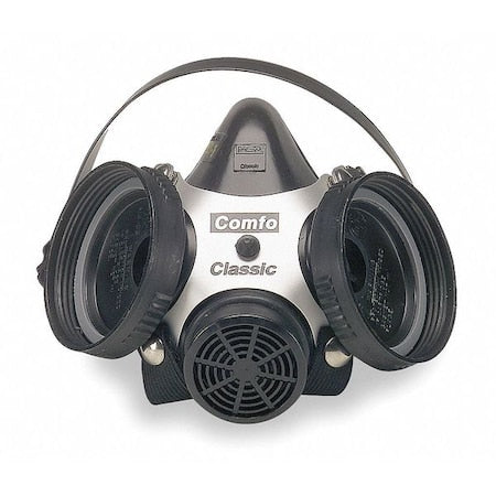 Half Mask Respirator Kit: 6 Cartridges Included, Comfo Classic Series, Hycar Rubber, Threaded, M