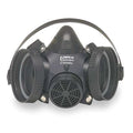 Half Mask Respirator Kit: 6 Combination Cartridge/Filters Included, Magenta/Yellow, Threaded, Size M