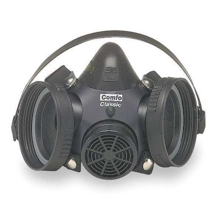 Half Mask Respirator Kit: 6 Combination Cartridge/Filters Included, Black/Magenta, (OV), P100, L