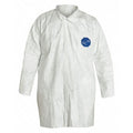Tyvek 400 Disposable Lab Coat, Tyvek(R) 400, Snaps Closure, White, L, 30 PK