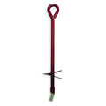 3 in Dia x 15 in L Screw-In Earth Anchor, Steel, Painted Red