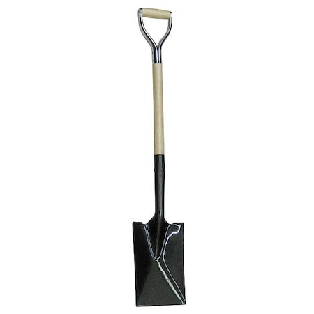 Garden Spade Shovel, 14 ga Not Applicable Blade, Steel Blade, Standard Step, 30 in L Natural