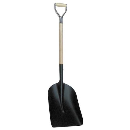 No. 2 16 ga Scoop Shovel, Steel Blade, 27 in L, Natural Wood Handle