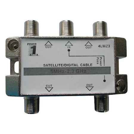 Cable Splitter, 4-Way, F-Type, 2.3 GHz