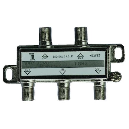 Cable Splitter, 4-Way, F-Type, 1 GHz