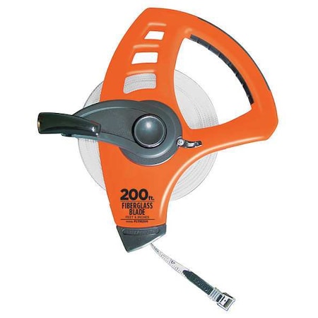 200 ft Engineer's Tape Measure, 1/2 in Blade