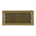 Lay-In Floor Register, 14 in W x 6 in H, Louvered, Brown, Steel, One-Way Airflow
