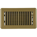 Lay-In Floor Register, 8 in W x 4 in H, Louvered, Brown, Steel, One-Way Airflow