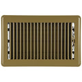 Lay-In Floor Register, 10 in W x 6 in H Opening, Brown, Steel, One-Way Airflow