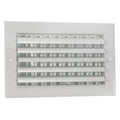 Sidewall/Ceiling Register, 8 in W x 4 in H Opening, White, Aluminum, One-Way, Surface Mount