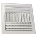 Sidewall/Ceiling Register, 12 in W x 12 in H Opening, White, Aluminum, Four-Way, Surface Mount