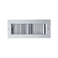 Sidewall/Ceiling Register, 12 in W x 4 in H Opening, White, Steel, Three-Way, Surface Mount
