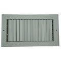 Sidewall/Ceiling Register, 10 in W x 8 in H Opening, White, Aluminum, Adjustable Airflow, Surface