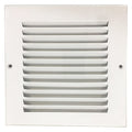 Ceiling/Wall Return Air Grille, 6 in W x 6 in H Opening, White, Steel, 1 Way Airflow, Surface Mount