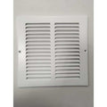 Ceiling/Wall Return Air Grille, 8 in W x 8 in H Opening, 1/2 in Bar Spacing, White, Steel, One-Way