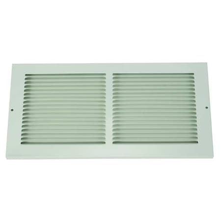 Ceiling/Wall Return Air Grille, 14 in W x 6 in H Opening, White, Steel, One-Way, Surface Mount