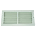 Ceiling/Wall Return Air Grille, 14 in W x 14 in H Opening, 562cfm, White, Steel, 1 Way, Surface Mount