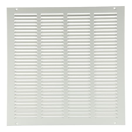 Ceiling/Wall Return Air Grille, 24 in W x 24 in H Opening, White, Steel, One-Way, Surface Mount