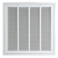Ceiling/Wall Filtered Return Air Grille, 24 in W x 24 in H Opening, White, Steel, 1 Way, Surface Mount