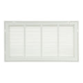 Ceiling/Wall Filtered Return Air Grille, 24 in W x14 in H Opening, White, Steel, 1 Way, Surface Mount