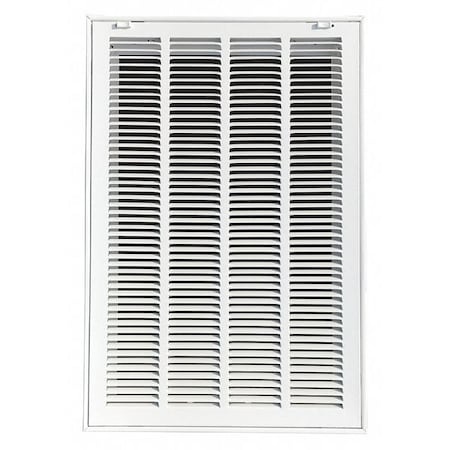 Ceiling/Wall Filtered Return Air Grille, 16 in W x 25 in H Opening, White, Steel, 1 Way, Surface Mount