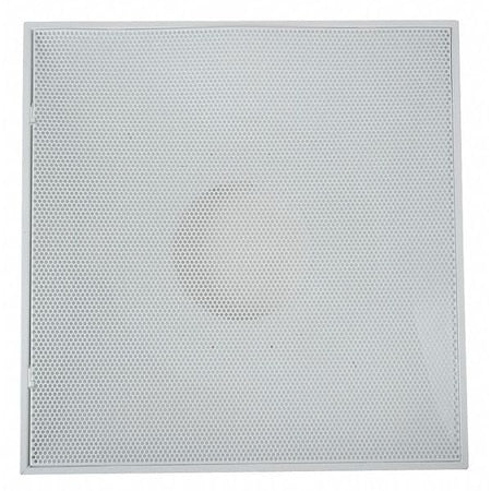 Lay-In Return Air Grille, 8 in W x 8 in H Opening, 490 cfm, White, Steel, One-Way Airflow