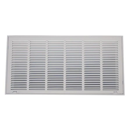 Ceiling/Wall Filtered Return Air Grille, 30 in W x14 in H Opening, White, Steel, 1 Way, Surface Mount